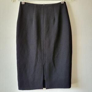 L'Agence Slit Front Black Textured Pencil Skirt Size 0